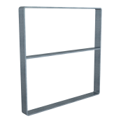 Leaning bracket made of flat steel | 70 x 70 mm | with chamfer to the inside | with cross bar | width: 800mm | hot-dip galvanized